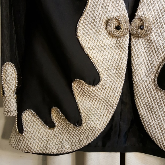 VTG 70's and 80's black evening jacket - Picture 4 of 6